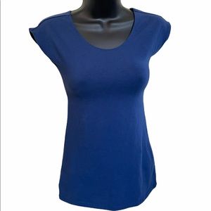 Modbe Scoop Neck Favorite Tee in Cobalt Size Small